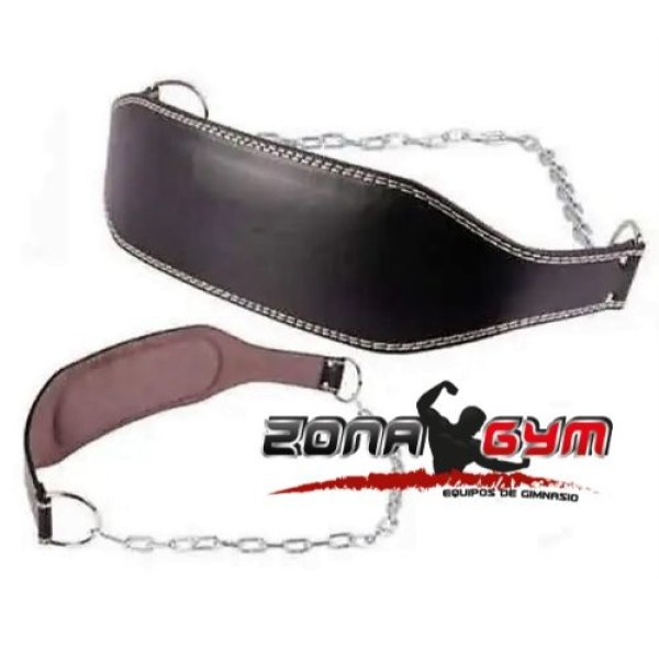 cinturon de cuero lastre con cadena asfas